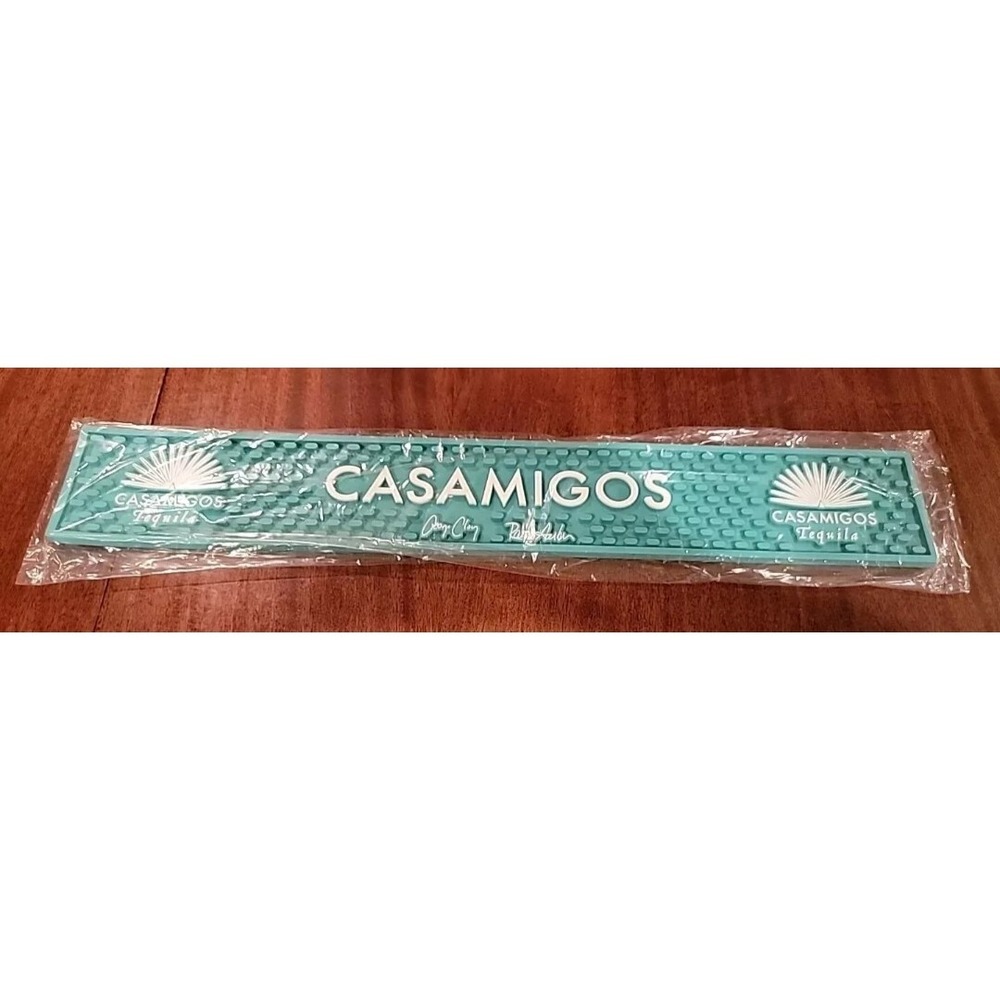 Casamigos Tequila Teal Bar/Rail Mat ~ Pour Mat~ NEW in Plastic George Clooney